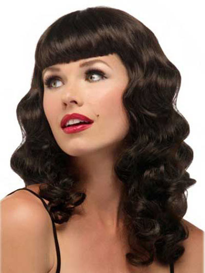 Long Loose Wave Costume Capless Synthetic Wig - Click Image to Close