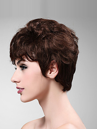 Capless Synthetic Wavy Short Wig