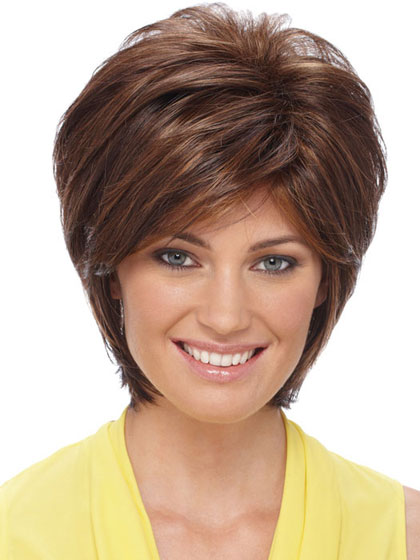 Short Sassy Shag With Soft Layeres Synthetic Wig - Click Image to Close