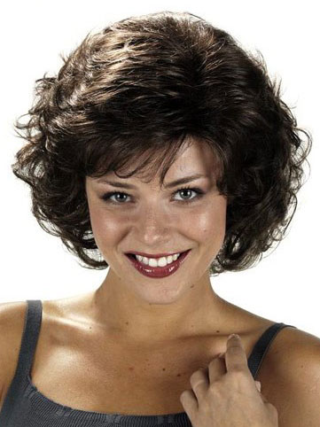 Dramatic Tape Curls Synthetic Wig - Click Image to Close