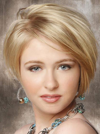 Graceful Short Straight Front Lace Synthetic Wig - Click Image to Close