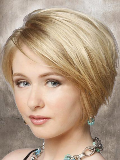 Graceful Short Straight Front Lace Synthetic Wig