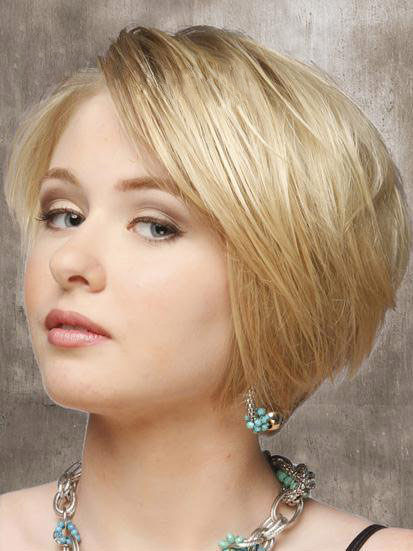 Graceful Short Straight Front Lace Synthetic Wig