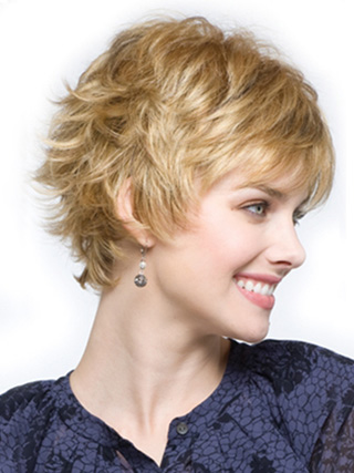 Short Cropped Pixie Synthetic Wig - Click Image to Close