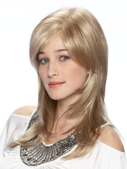 Long Layered Light Blonde Lace Front Synthetic Wig