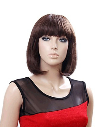 Fantastic Medium Straight Synthetic Capless Wig for Woman - Click Image to Close