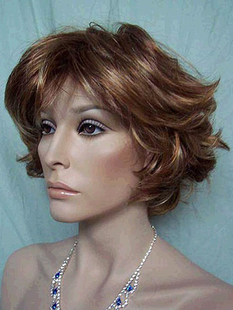 Sweety Short Wavy Synthetic Lace Front Wig for Woman