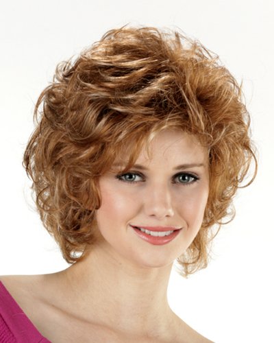 Short Curly Lace Front Synthetic Wig - Click Image to Close