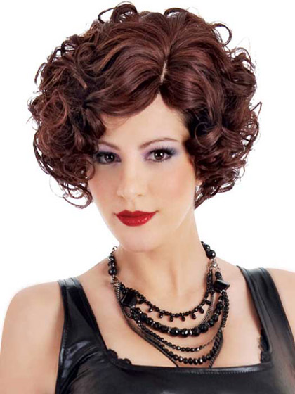 Vivid Short Layered Bob Synthetic Wig - Click Image to Close