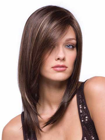 Straight Medium Length Synthetic Wig