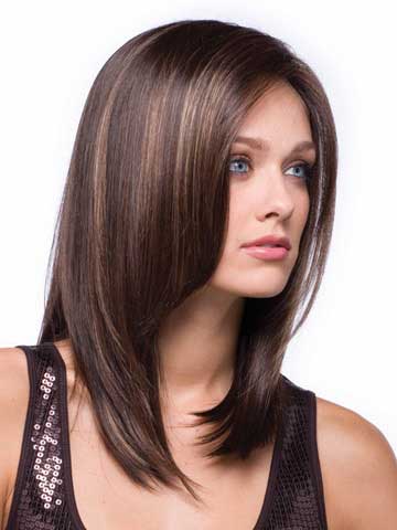 Straight Medium Length Synthetic Wig