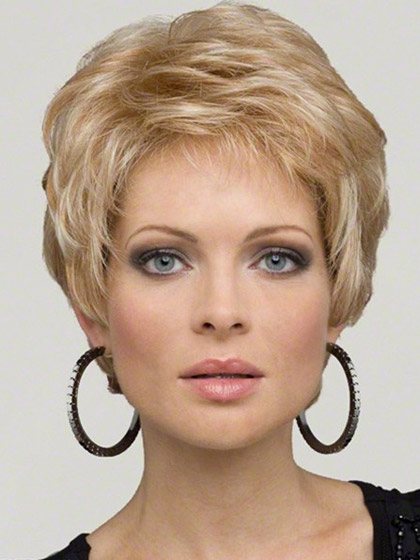 Soft Feminine Layers Synthetic Lace Front Wig - Click Image to Close