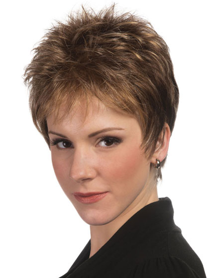 Short Synthetic Pixie Cut Natural Straight Wig