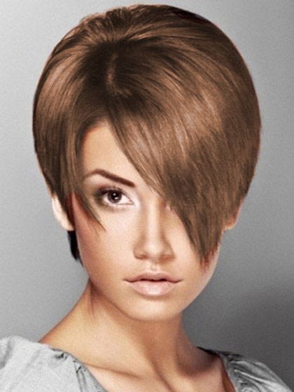 Capless Short Straight Synthetic Wig - Click Image to Close