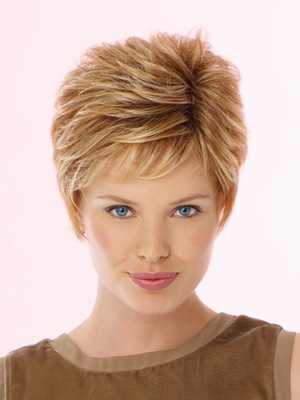 Short Textured Hairstyle Synthetic Lace Front Wig - Click Image to Close