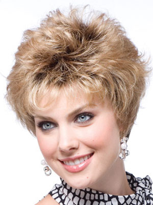 Synthetic Wavy Capless Short Wig - Click Image to Close