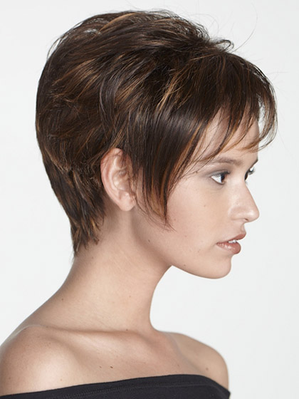 Short Classic Cut Capless Synthetic Wig