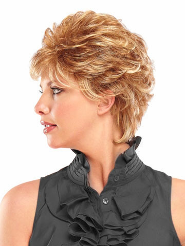 Fully Layered Finely Feathered Curly Short Wig