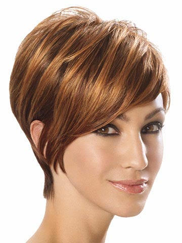 Angled Cut Synthetic Capless Short Wig - Click Image to Close