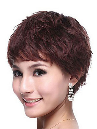 100% Human Hair Short Curly Wig