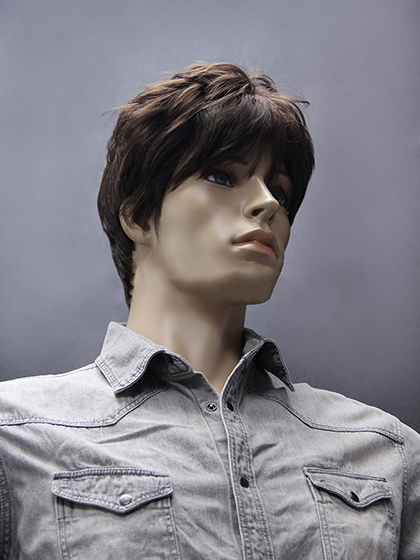 Chic Short Straight Synthetic Capless Wig for Man - Click Image to Close