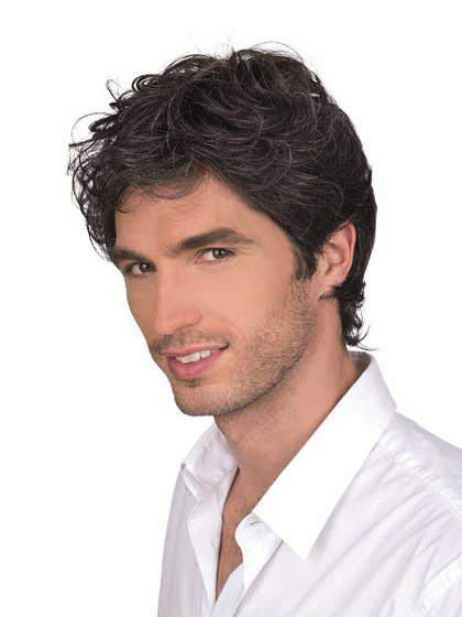 100% Remy Human Hair Mono Top Mens Full Wig - Click Image to Close