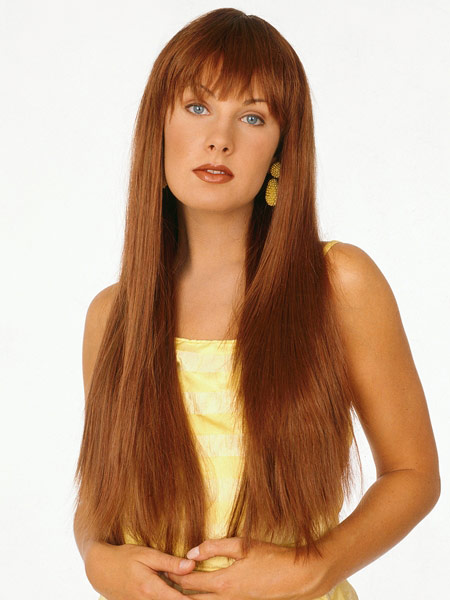 Extra Long Synthetic Sleek Straight Wig - Click Image to Close