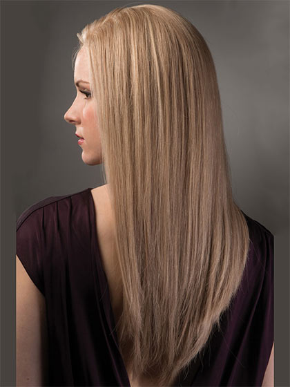 Natural Long Straight Remy Human Hair Wig - Click Image to Close