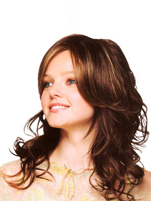 Centre Parting Hairstyle Synthetic Wavy Lace Wig