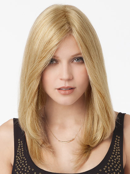 Light Blonde Remy Human Hair Lace Front Wig - Click Image to Close