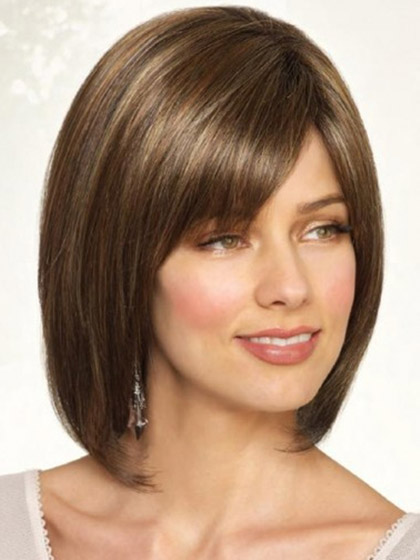 Smooth Bob Style Full Lace Wig - Click Image to Close