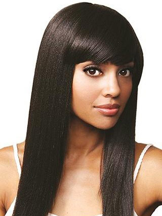 16 Inch Silky Straight Remy Human Hair Full Lace Wigs - Click Image to Close