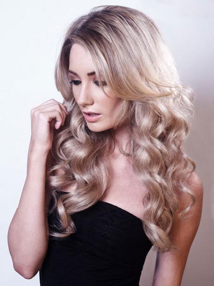 Elegant Long Wavy Synthetic Front Lace Wig