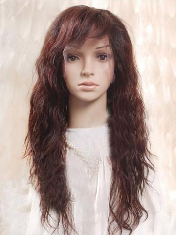 22" Remy Human Hair Wavy Full Lace Wig - Click Image to Close