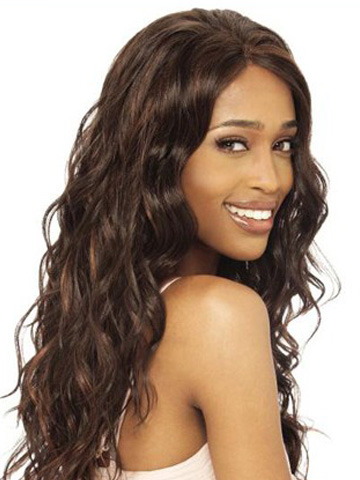 20" Body Wavy Remy Human Hair Lace Front Wig - Click Image to Close