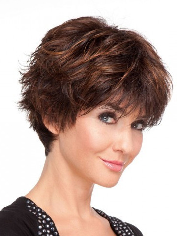 Short Human Hair Full Lace Wig - Click Image to Close