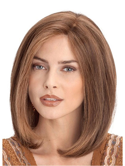 Medium Lace Front Human Hair Wig - Click Image to Close