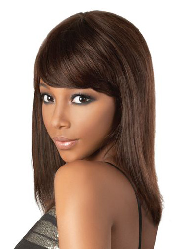 Straight Human Hair Wig - Click Image to Close