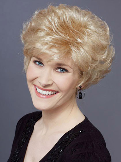 Short Wavy Capless Tousled Human Hair Wig