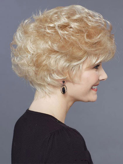 Short Wavy Capless Tousled Human Hair Wig