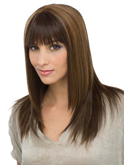 Capless Long Straight Human Hair Wig - Click Image to Close