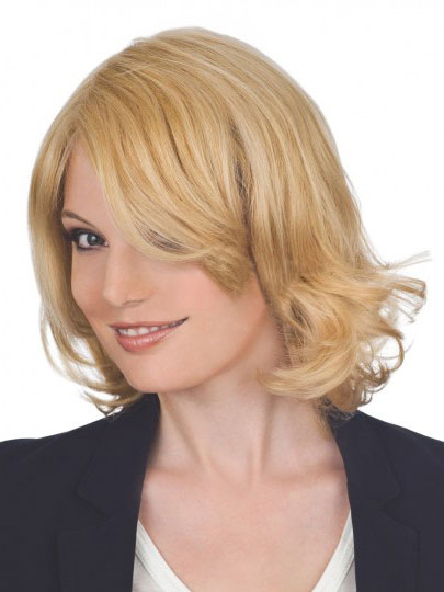 Medium Length Human Hair Lace Wig