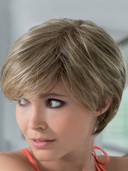 Short Silk Straight Lace Front Human Hair Wig - Click Image to Close