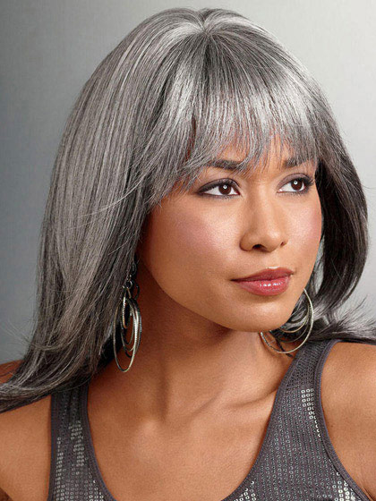 Lace Front Synthetic Foxy Silver Wig