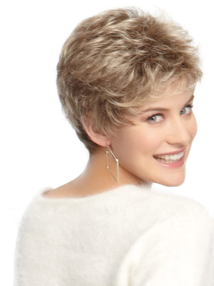 Natural Layering Wavy Short Grey Wig