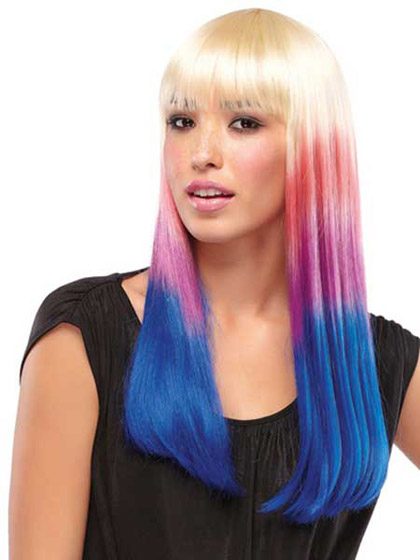 Party Girl Candy Stripe Party Wigs - Click Image to Close