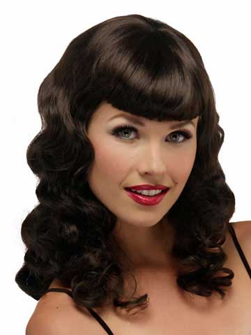 Pin-curled Pin Up Party Wigs