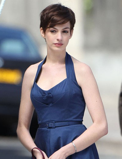 Anne Hathaway Short Hairstyle Wig