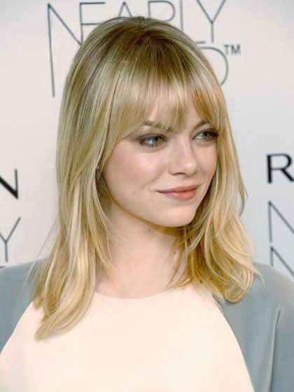 Emma Stone 100% Remy Human Hair Wavy Wig