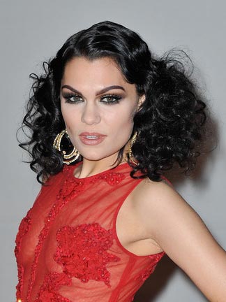 Stunning Long Curly Jessie J Synthetic Lace Front Wig for Woman - Click Image to Close